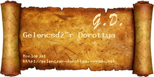 Gelencsér Dorottya névjegykártya