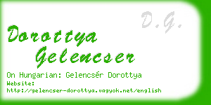 dorottya gelencser business card