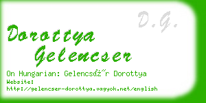 dorottya gelencser business card